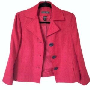 On Trend! Ralph Lauren Red Cropped Linen Blazer